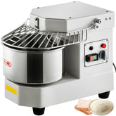 Commercial Food Mixer, 8.5Qt Capacity, 450W Dual Rotating Dough Kneading Machine with Food-grade Stainless Steel Bowl, Security Shield & Timer Included, Baking Equipment for Restaurant Pizzeria